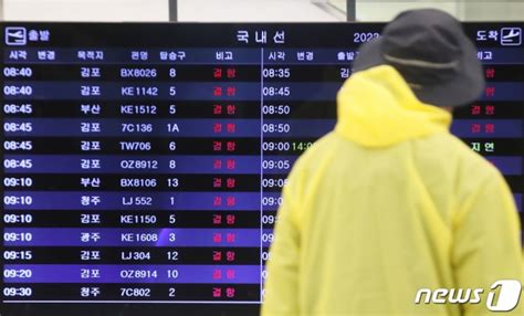 제주공항 태풍급 강풍 항공기 무더기 결항뱃길도 차질 머니투데이