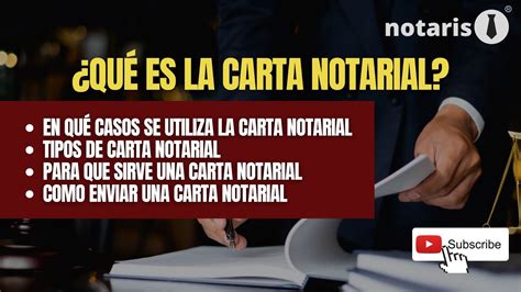 🔴 La Carta Notarial ¿qué Es La Carta Notarial Y ¿cuál Es Su Proceso De Envío Youtube