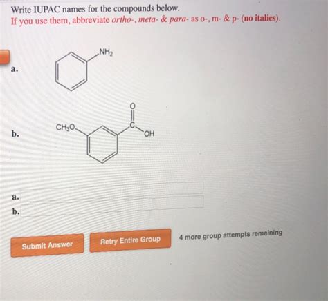 Solved Write Iupac Names For The Compounds Below If You Use Chegg