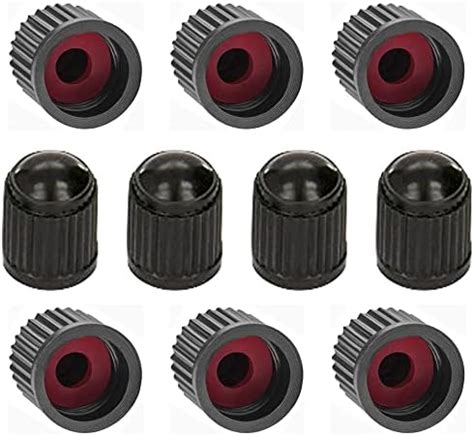 Tyre Valve Cap Universal Plastic Dust Caps Cover Black For Schrader