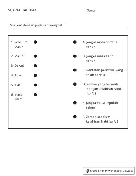 Sejarah Tahun 4 Interactive Exercise Live Worksheets Kisahsekolah