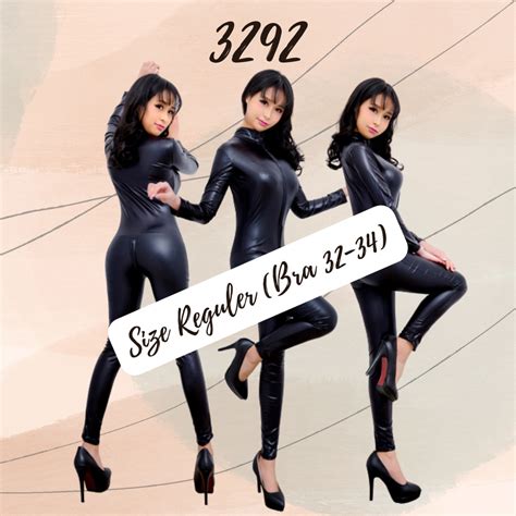 Jual Lingerie Cosplay Costume Anime Catwoman Sexy Bodysuit Latex