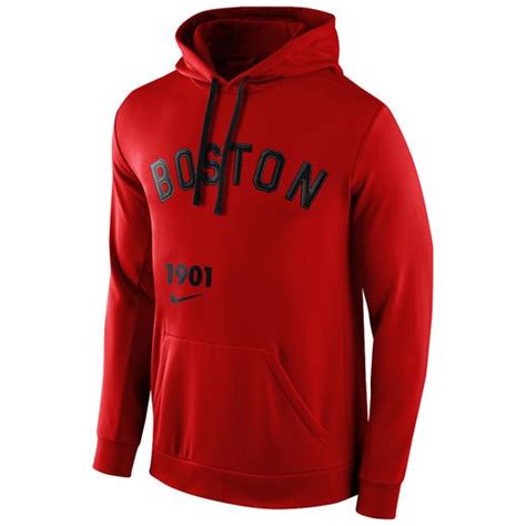 Nike Boston Red Sox Mens Red Cooperstown Performance Pullover Hoodie Redsox Mlb Baseball