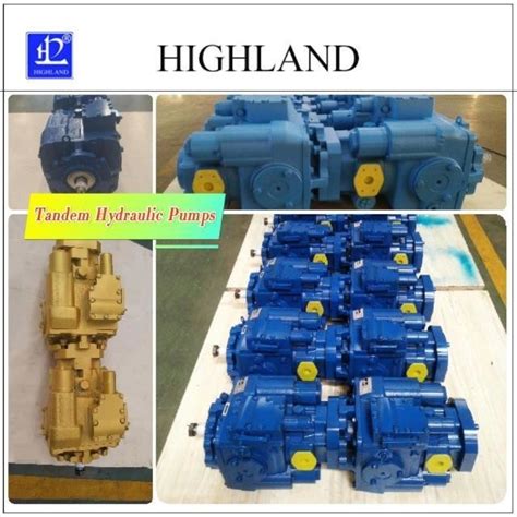 Manual Loading Mode Tandem Hydraulic Pumps Cast Iron Hydraulic System