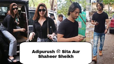 Exclusive Shaheer Sheikh And Kriti Sanon Spotted At Mukesh Chhabra