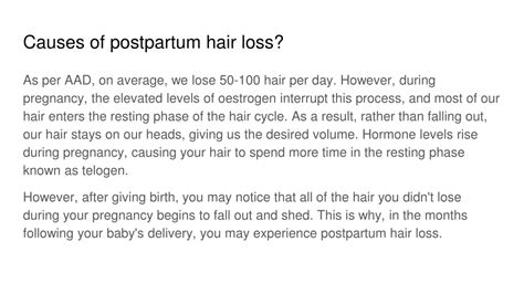 Ppt Postpartum Hair Loss Home Remedies Powerpoint Presentation Free