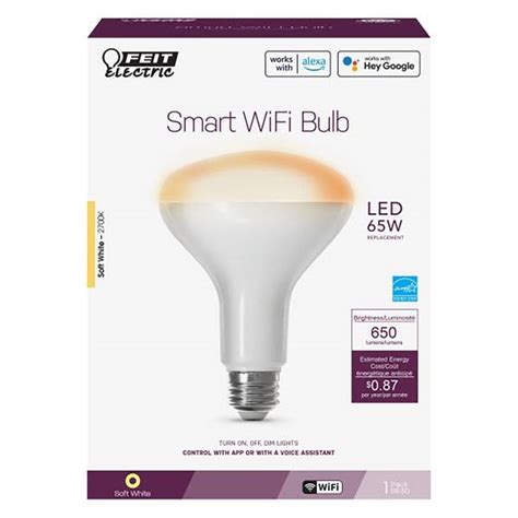 Feit Electric 65 Watt Soft White Smart Bulb Br30 Br30927caag Blains Farm And Fleet