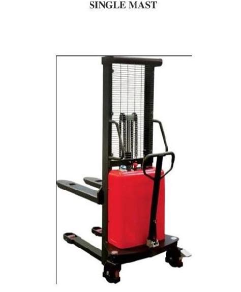 Semi Electric Hydraulic Stacker For Lifting Goods Certification Ce