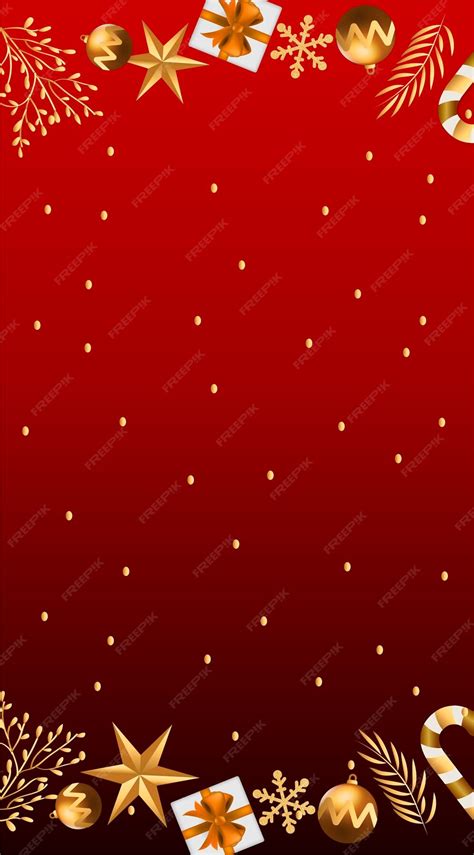 Premium Vector Red Christmas Banner