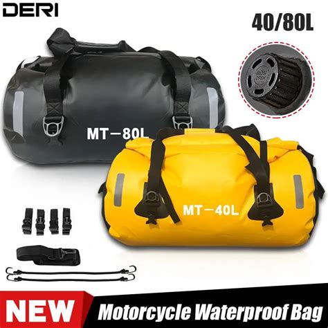 Motorcycle Waterproof Tail Bag Travel Outdoor Dry Luggage Roll Pack Bag