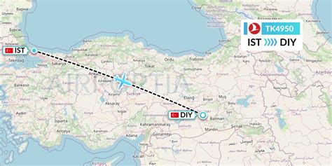 TK4950 Flight Status Turkish Airlines Istanbul To Diyarbakir THY4950