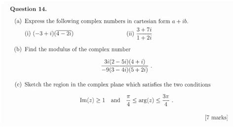 Solved Question 14 A Express The Following Complex Chegg