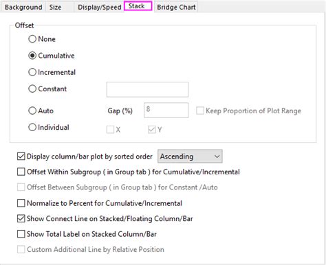 Help Online Origin Help The Plot Details Stack Tab