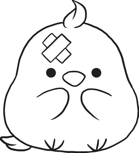 doodle cartoon chicken kawaii anime cute coloring page 10504690 Vector ...