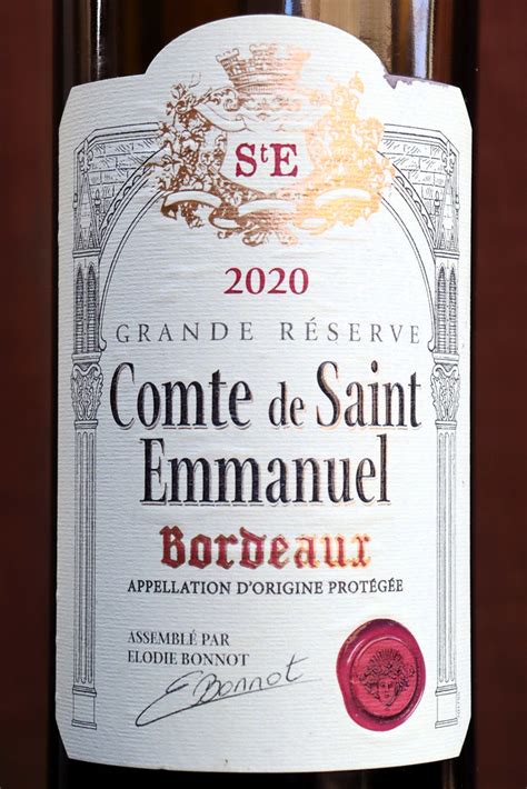 Comte De Saint Emmanuel Bordeaux From The Back Label Flickr