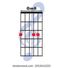 Gm6 Guitar Chord Icon Basic Guitar Stock Vector (Royalty Free ...