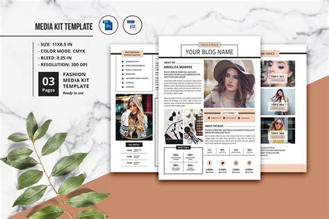 Media Kit Template Fashion Blogger Media Kit Media Press Etsy