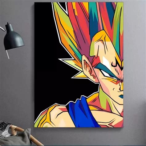 Cuadro Decorativo Dragon Ball Majin Vegeta Face X Cm Meses Sin Inter S