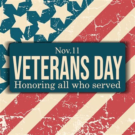 Premium Vector A Postcard Dedicated To Veterans Day On November 11