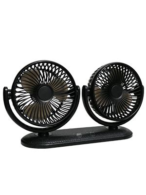 Amazon Tripole Car Fan Portable Dual Head Electric Vehicle Mounted