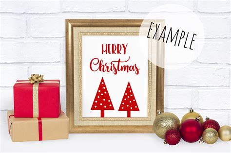 Christmas Frame Mockup Scene By Doodle And Stitch Thehungryjpeg