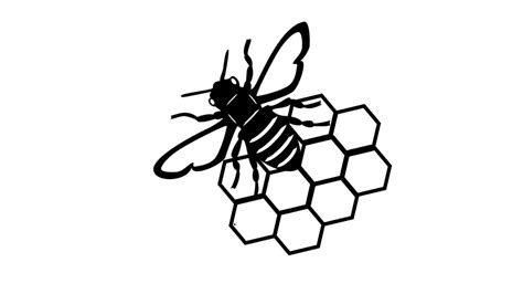 Bee With Honey Combsvg Or Png Etsy