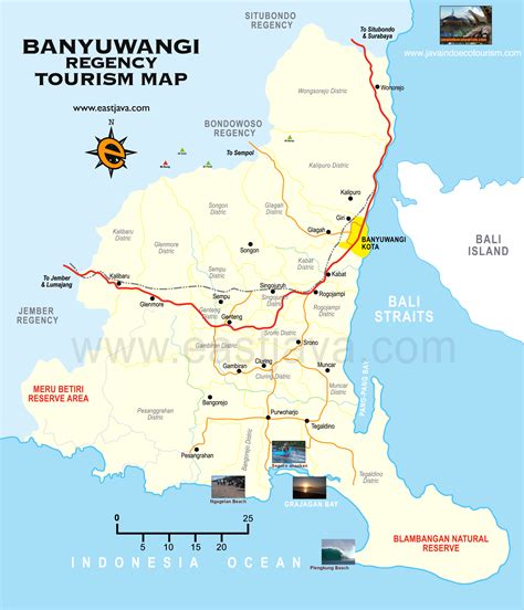 Peta Wisata Banyuwangi Jawa Timur Dapatkan Peta Lengkap Banyuwangi