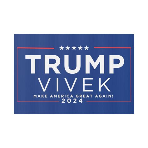 Trump And Vivek 2024 Make America Great Again Premium Yard Garden Sign Etsy