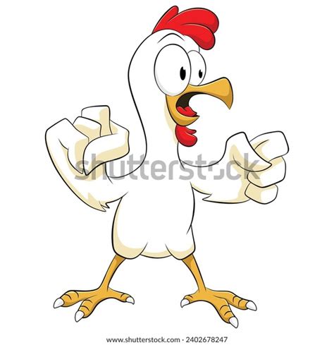 Angry Chicken Cartoon Vector Illustration Stock Vector (Royalty Free) 2402678247 | Shutterstock