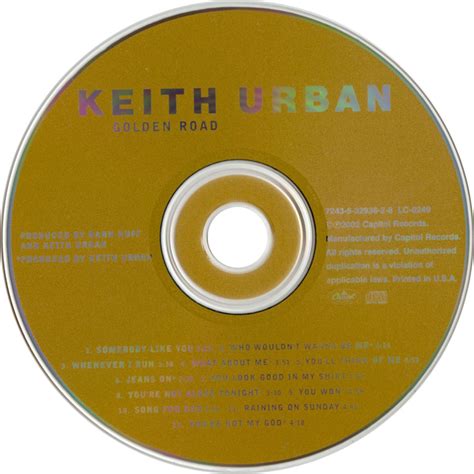 Carátula Cd de Keith Urban Golden Road Portada