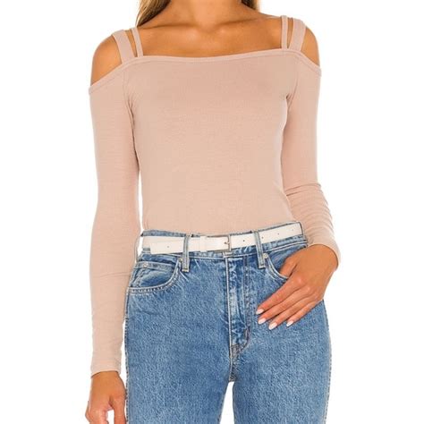 LNA Tops New Lna Amber Rib Long Sleeve Top In Nude Poshmark