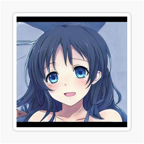 Blue Anime Manga Girl Sticker For Sale By Buddyjames Redbubble