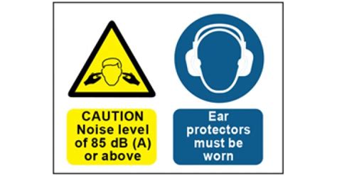 Caution Noise Level Of 85db A Or Above Ear Protectors