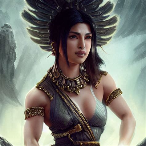 Krea Ai Portrait Of Muscular Asian Priyanka Chopra Fantas