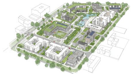 Information Architectural Illustration of an Urban Residential Development Update
