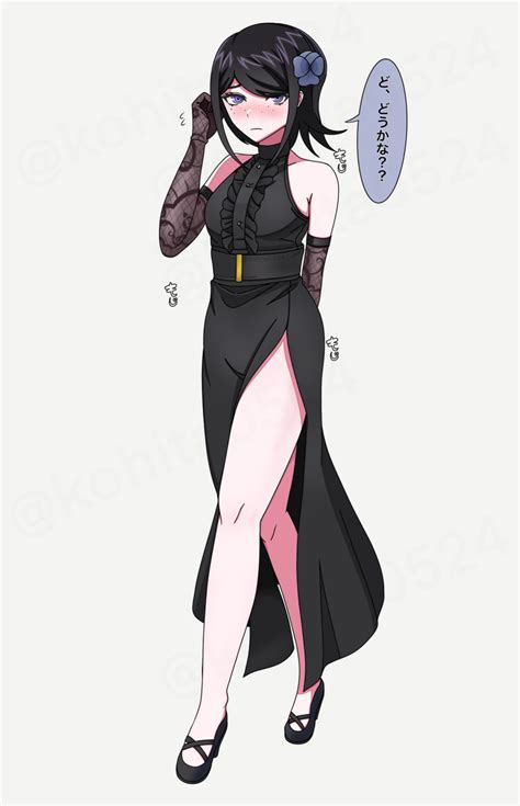 Safebooru 1girl Alternate Costume Bare Shoulders Black Dress Black