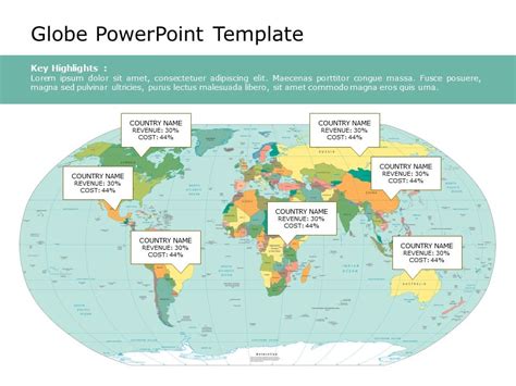 Editable World Map Powerpoint Template