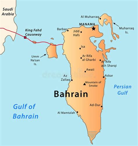 Kingdom Of Bahrain Map Royalty Free Vector Image 47 Off