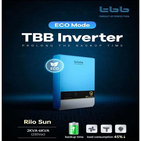 Inverter TBB Riio Sun 3000w 48v 24v Hybrid Off Grid Built In MPPT Wifi