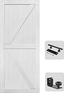 Amazon S Z TOPHAND 38in X 84in MDF Barn Door British Brace 24