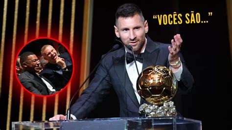 OLHA O QUE O MESSI FALOU DO HAALAND E MBAPPÉ NA BOLA DE OURO YouTube