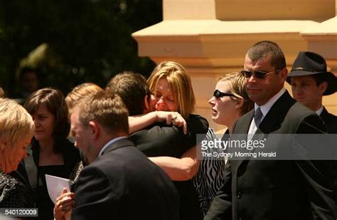 Belinda Emmett funeral. Belinda's husband Rove McManus with family ...