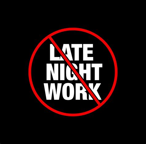 No Late night work vector icon. No late work icon. 20291914 Vector Art