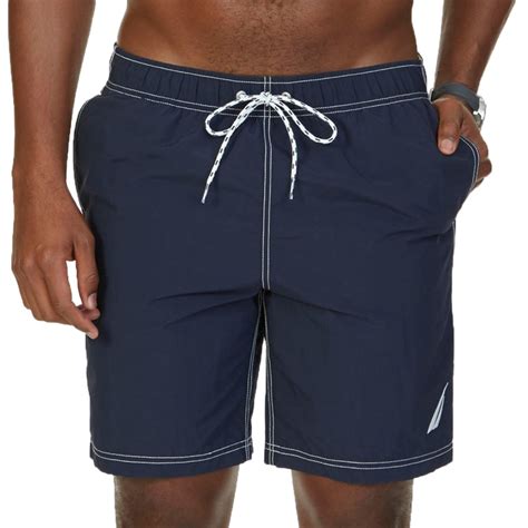 Nautica Mens Quick Dry Signature Swim Trunks Bobs Stores