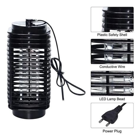 Armadilha Mata Mosquito Pega Inseto Led Luz Choque El Trico Bivolt Dautin