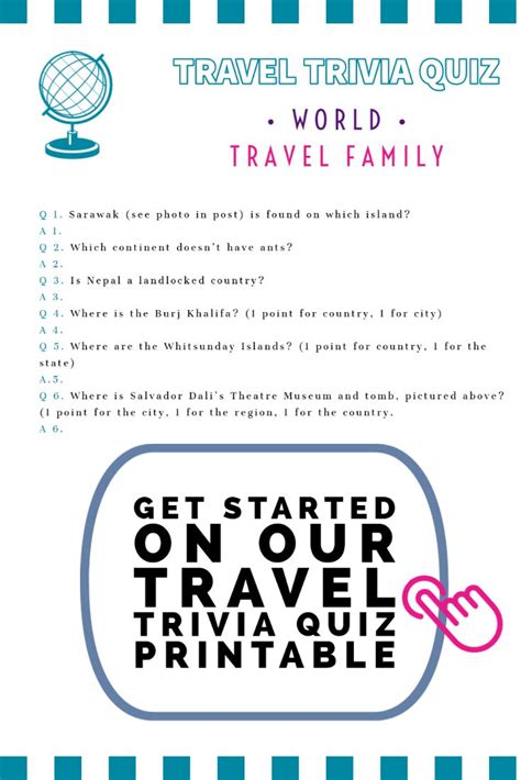 Print Our Travel Trivia Quiz Questions Or View Them On Your Screen Gap