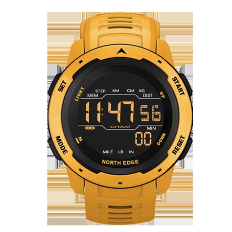 NORTH EDGE Mars Alarm Pedometer Countdown Sport Watch 50M Waterproof