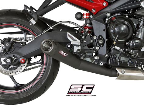 Sc Project Conic Rvs Matt Black Uitlaat Met E Keur Triumph Street