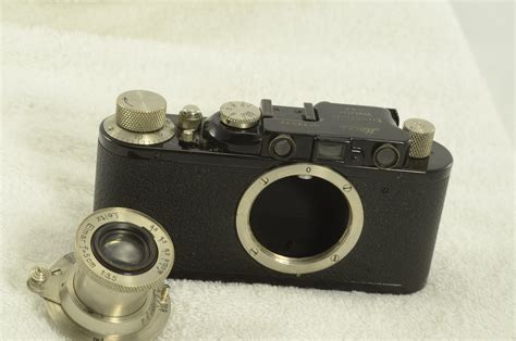 Vintage Camera House: Leica II D Rangefinder Camera with Elmar Lens 5cm