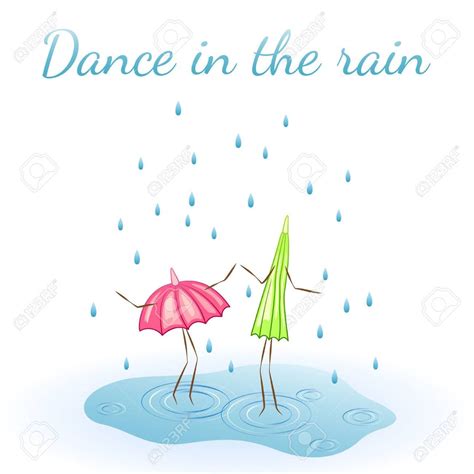 Stock Vector Dancing In The Rain Vector Illustration Illustration